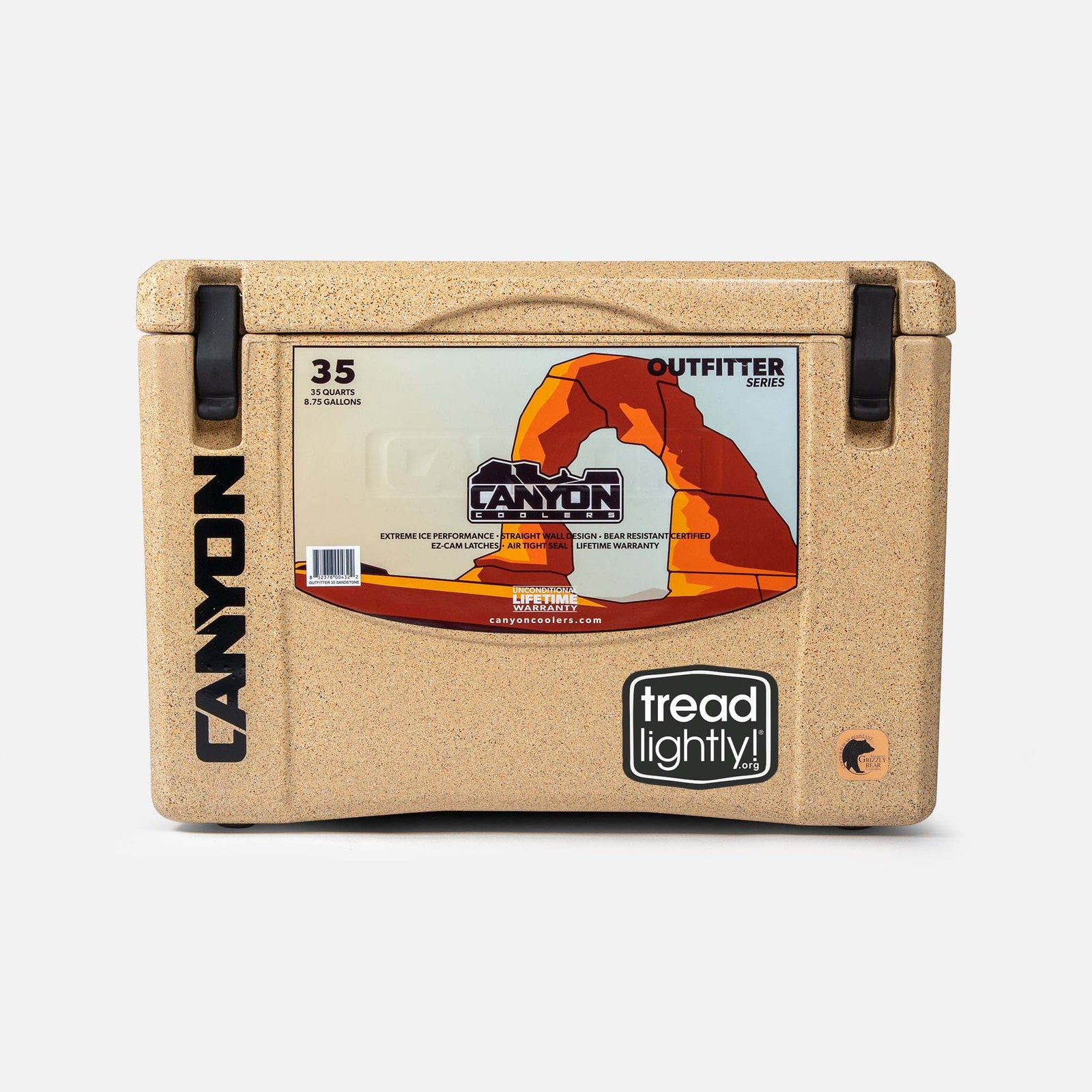 Tread Lightly Cooler Collab 35qt Sandstone Multi-day Canyon_Coolers_Outfitter_35_Front_Sandstone-min_e72797e2-3991-41db-817b-934f6f10c936