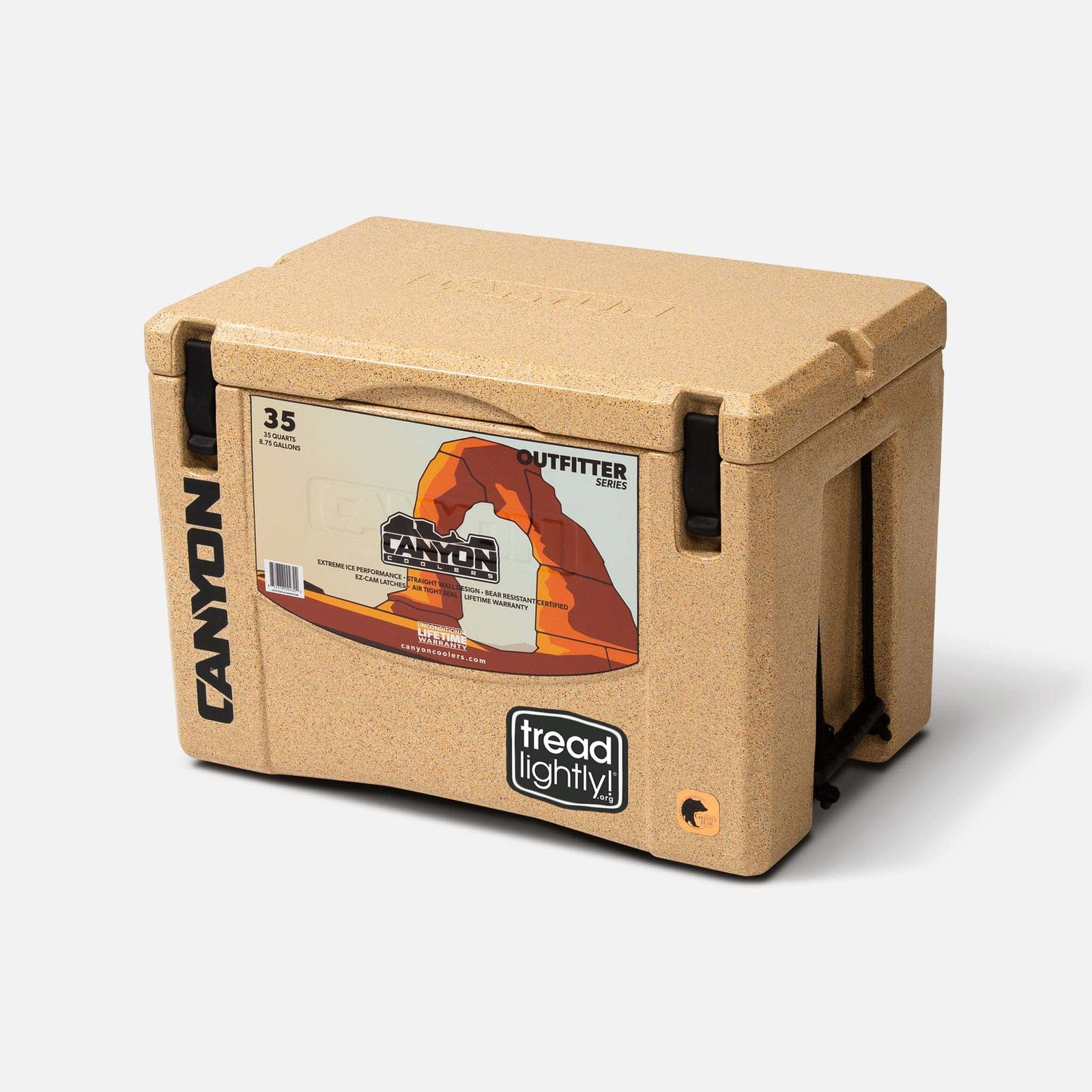 Tread Lightly Cooler Collab 35qt Sandstone Multi-day Canyon_Coolers_Outfitter_35_Front_Sandstone-min_e72797e2-3991-41db-817b-934f6f10c936