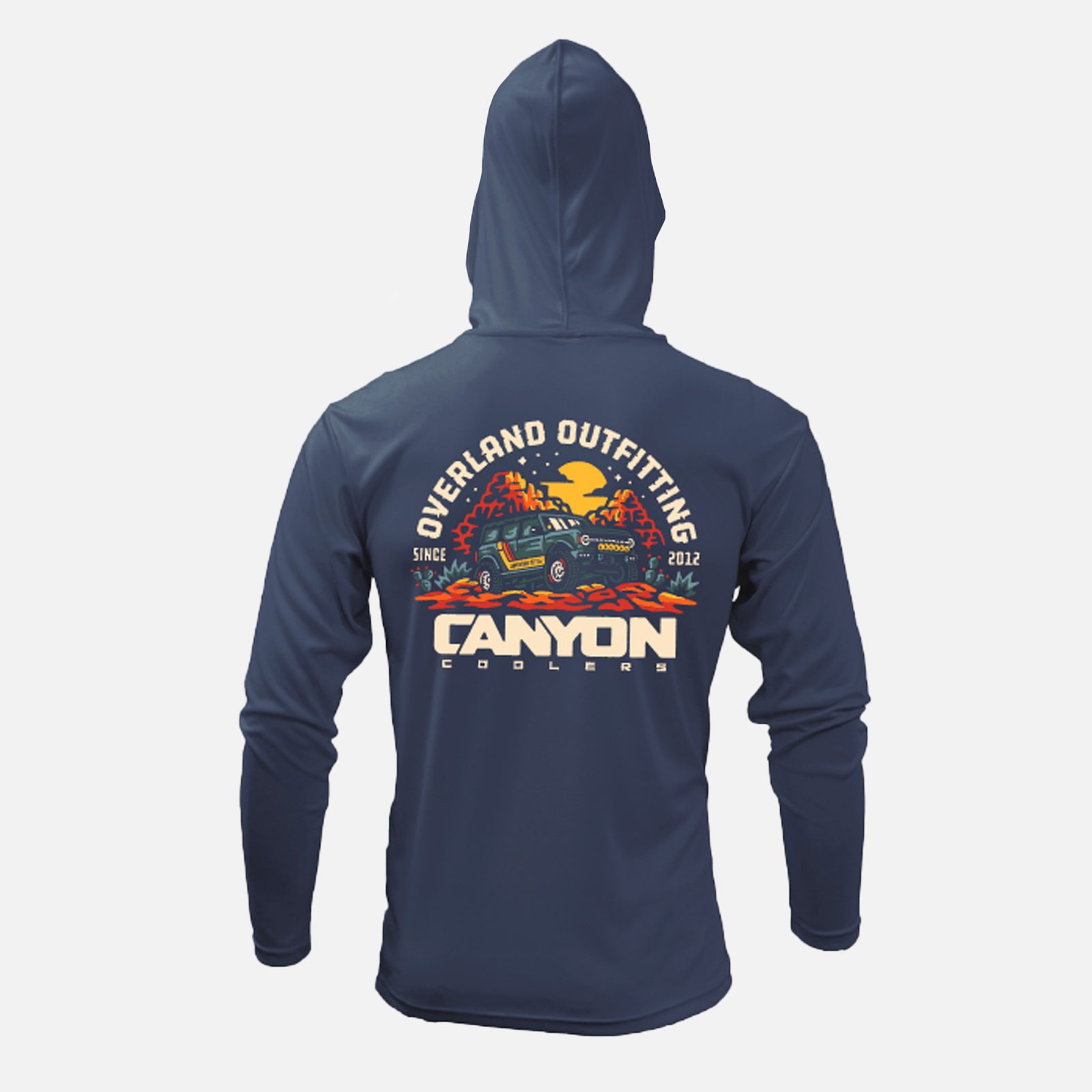 2024 Canyon Overland Sunshirt spf50 Apparel FishingHoodieFront