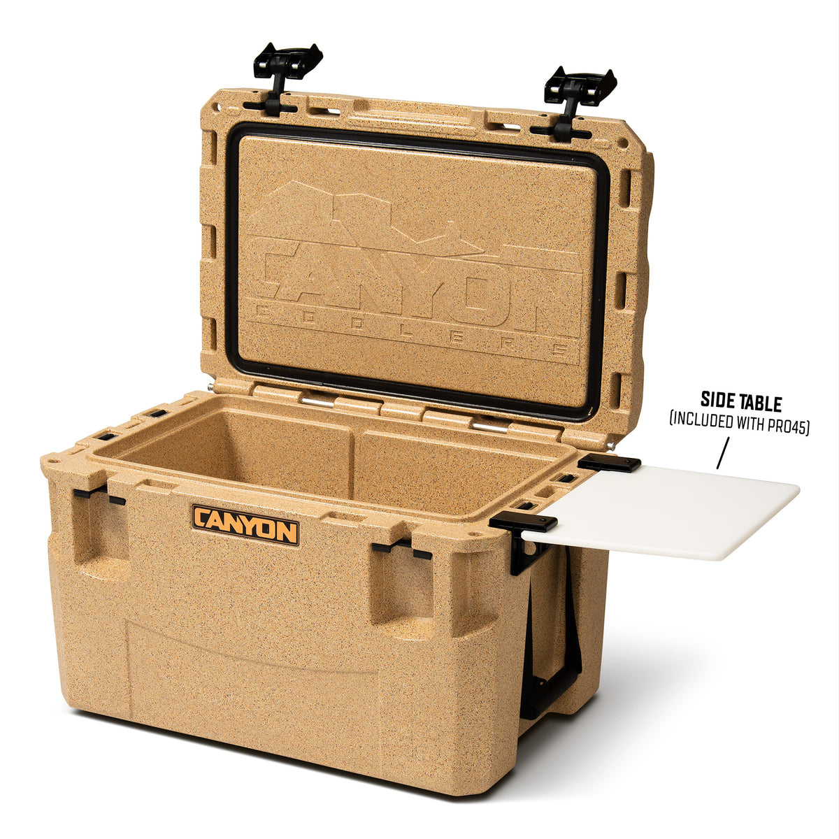 PRO 45 Quart Cooler Weekend PRO45S_Perspective_OpenTable_with_Text