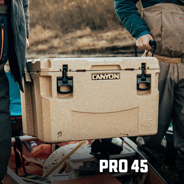 Two rafters carrying a Sandstone Pro 45