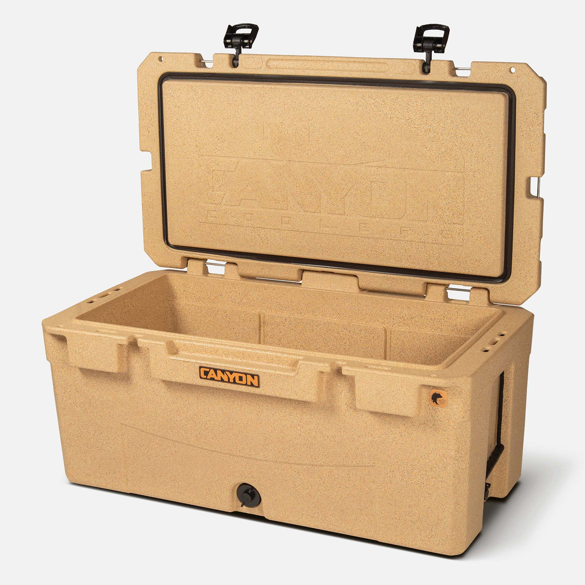 Prospector 150 Quart Cooler Multi-day Prospector150-Sandstone-Perspective-Open