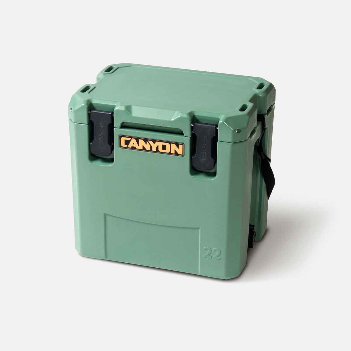 Outfitter 22qt V2 Cooler Sage Green Hard Coolers X22NGSG_Perspective_Closed_5415b750-912d-46e1-840d-2fd4f186a82a