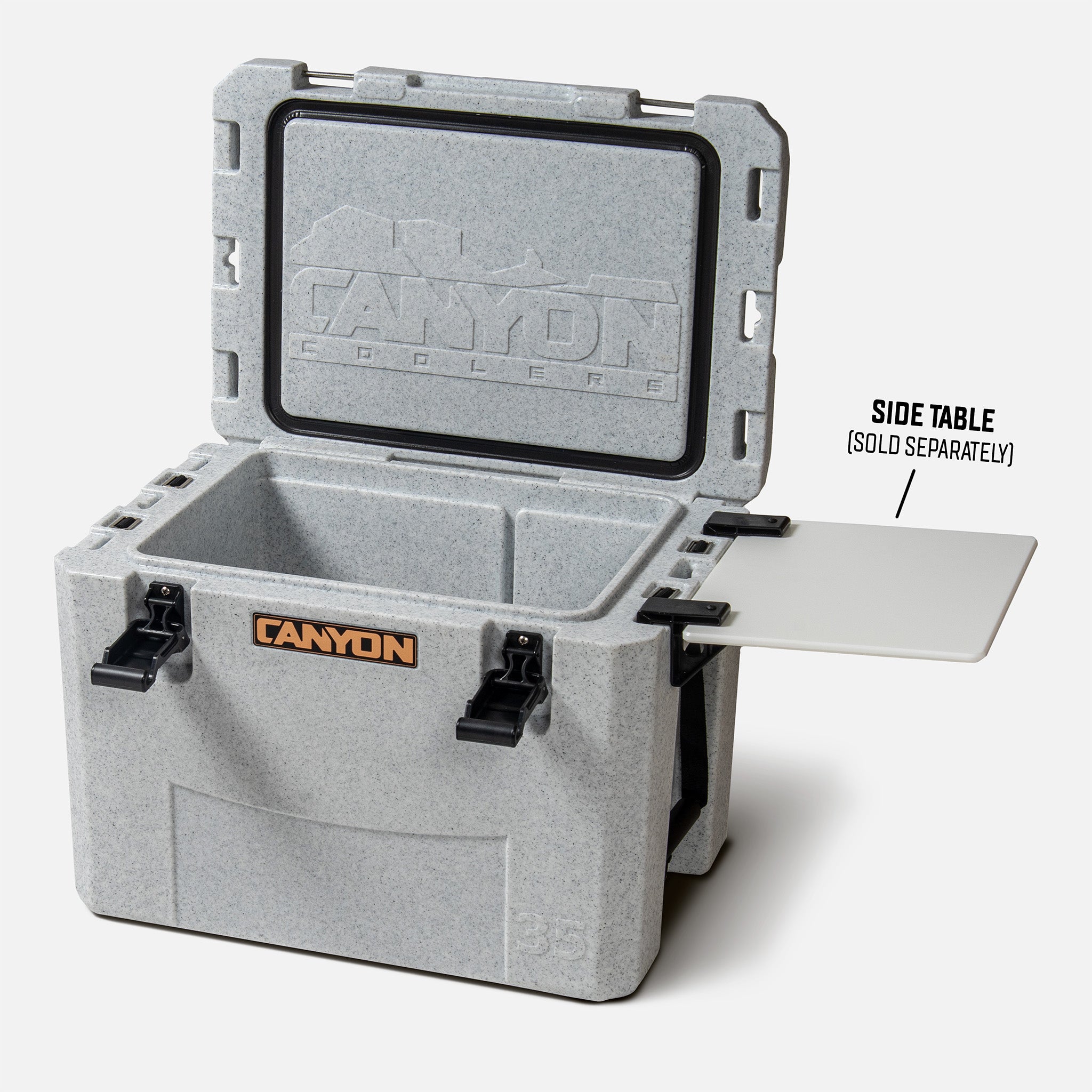 NEIGHBORHOOD× Deelight 35QT P-COOLER BOX X35HB_Perspective_OpenTable_wi