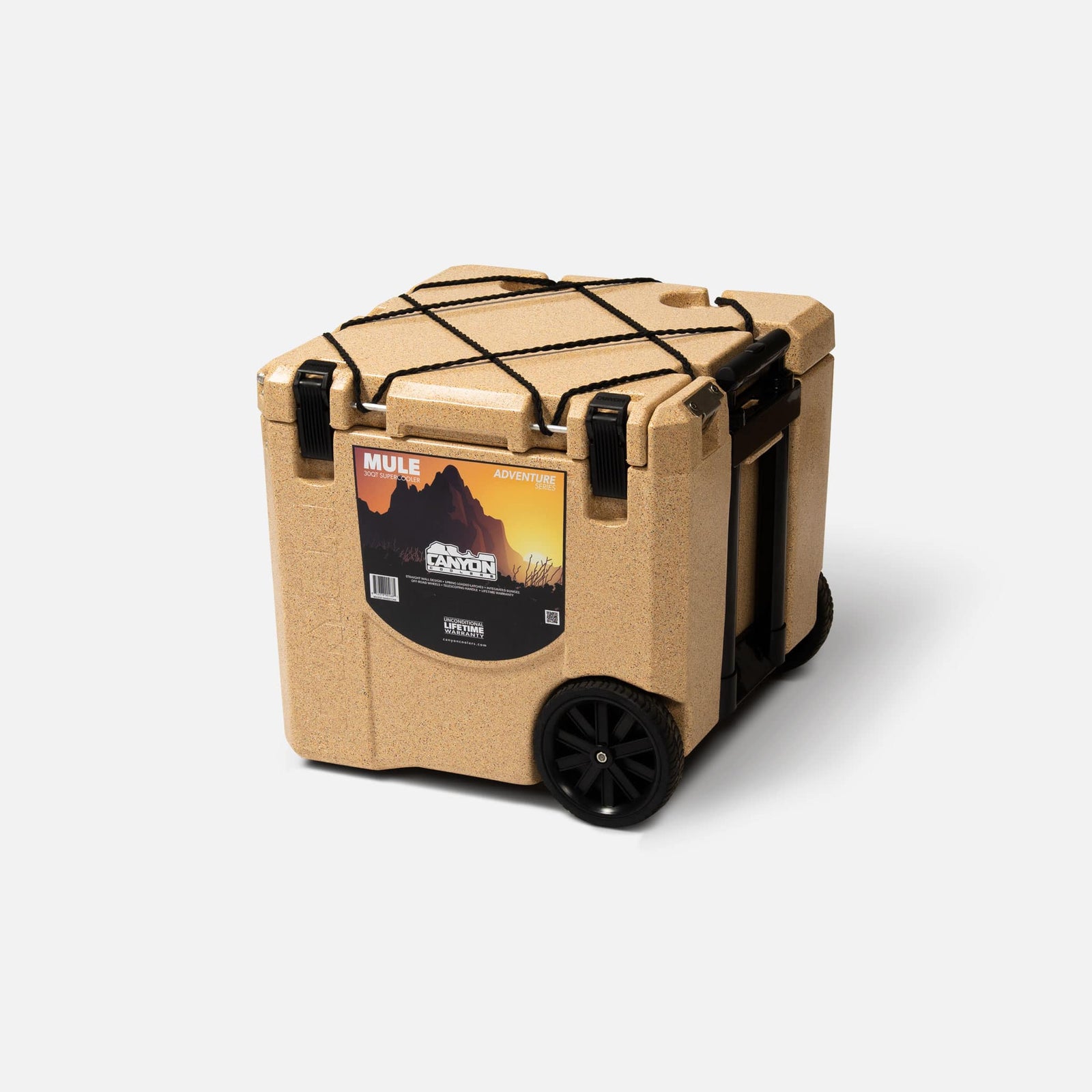 Mule 30 Cooler Sandstone Hard Coolers Canyon_Coolers_Mule_30_Closed_Perspective-min